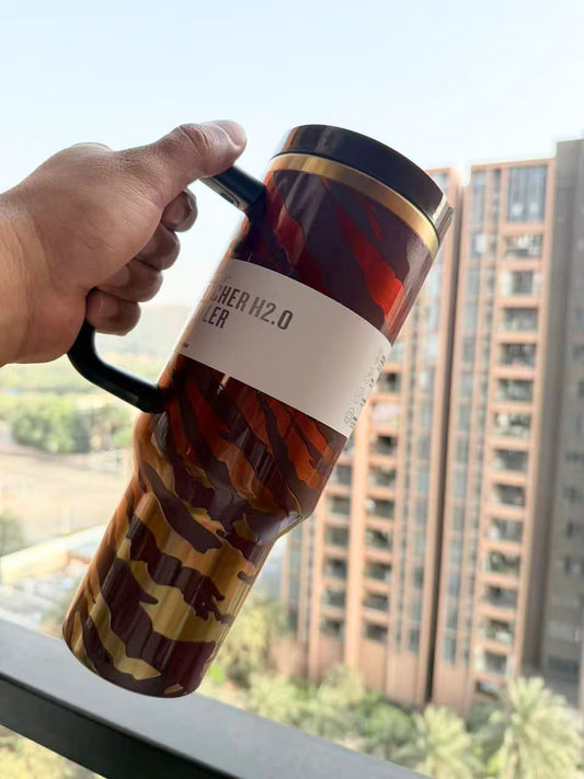 Insulated Stainless Steel Travel Mug with Handle – Leakproof Thermal Coffee Tumbler