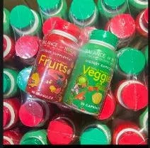 Balance of Nature Fruits & Veggies Dietary Supplement Capsules – 90 Count Bottles