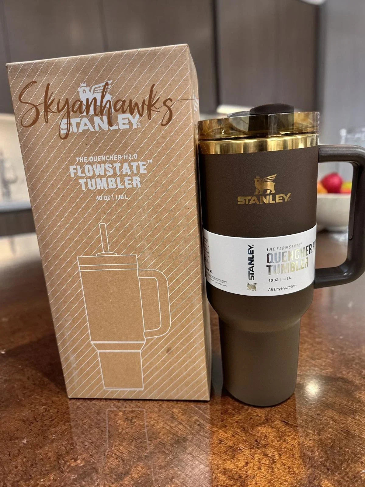 Stanley Chocolate Gold Quencher 40oz Tumbler Flowstate H2.0 Factory Sealed