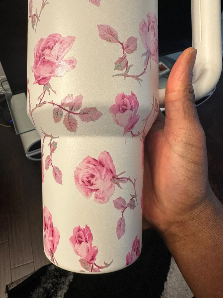 Stanley X Love Shack Fancy Ribbon Rosa 40oz Tumbler 100% Authentic Limited