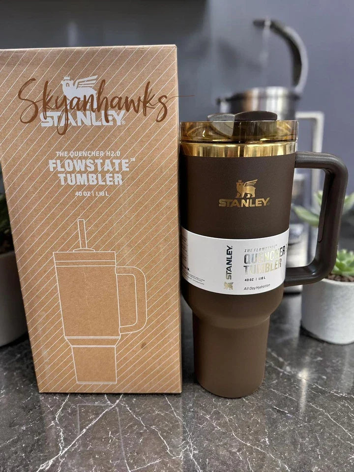 Stanley Chocolate Gold Quencher 40oz Tumbler Flowstate H2.0 Factory Sealed