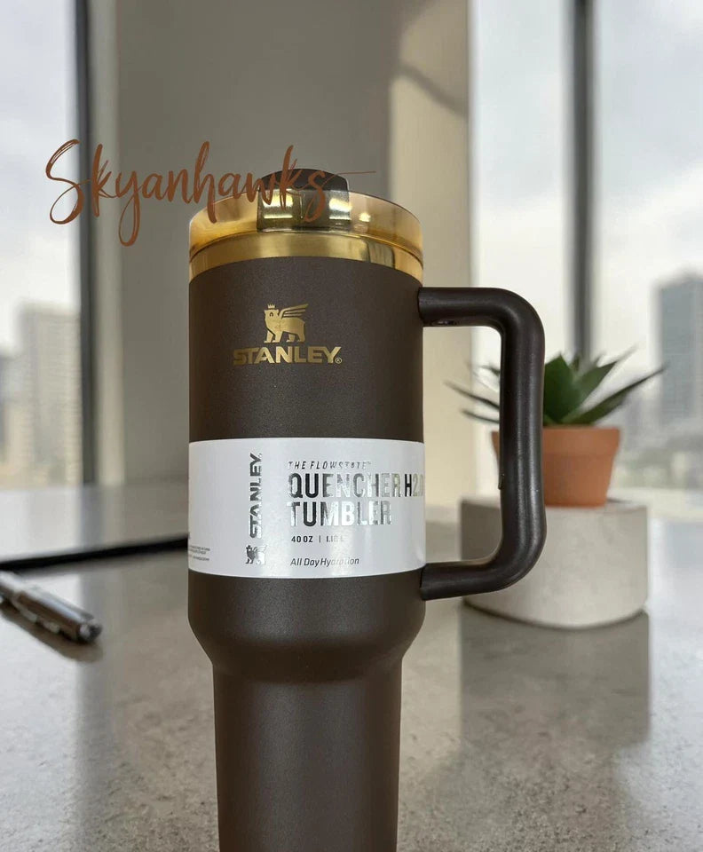 Stanley Chocolate Gold Quencher 40oz Tumbler Flowstate H2.0 Factory Sealed